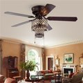 Warehouse Of Tiffany Warehouse of Tiffany CFL-8439RB 52 in. Arin 4-Light Indoor Hand Pull Chain Ceiling Fan; Bronze CFL-8439RB